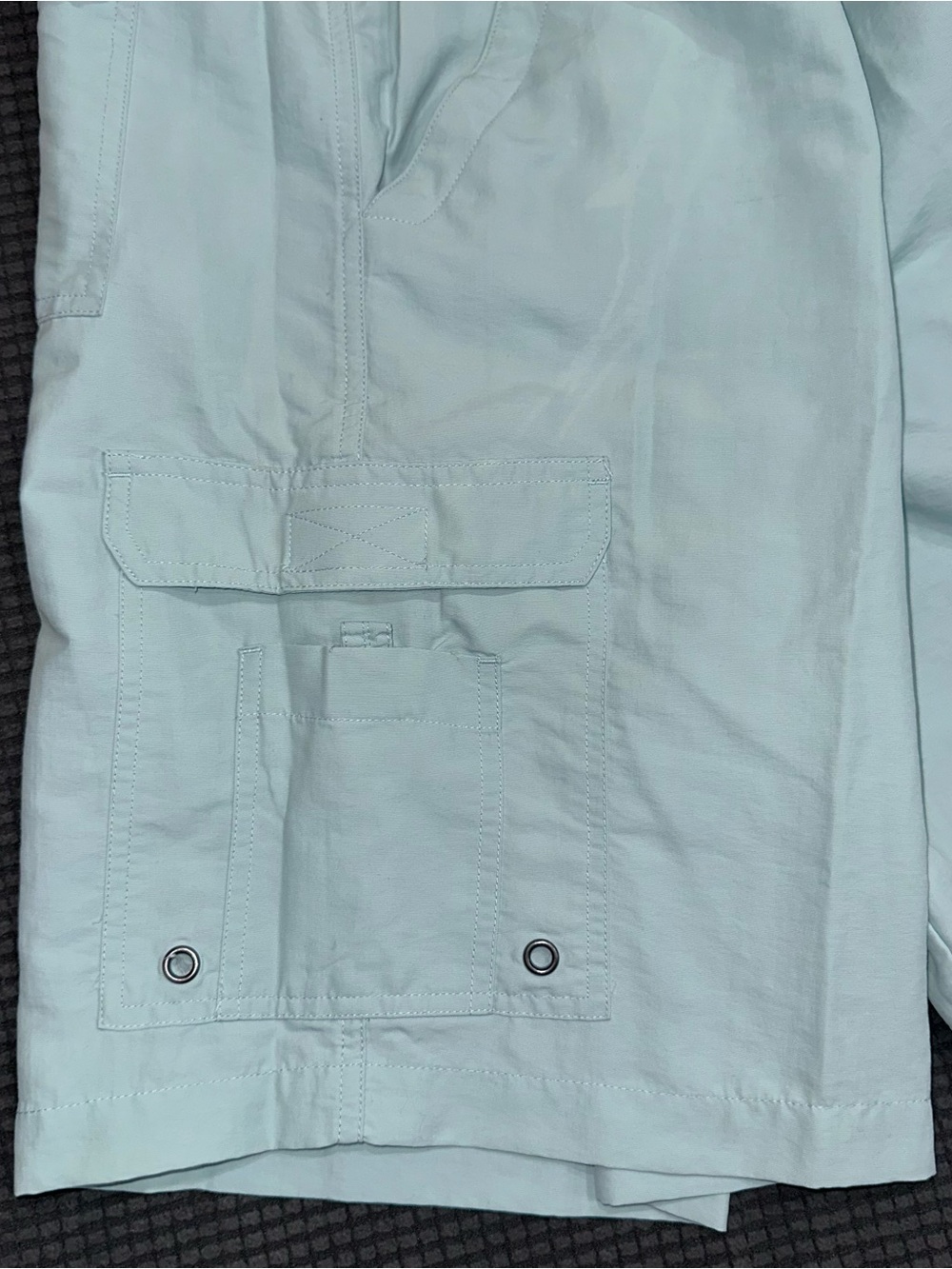 Reel Legends Fishing Shorts Mens XL Mint Blue Green Nylon Performance Cargo - Picture 4 of 8